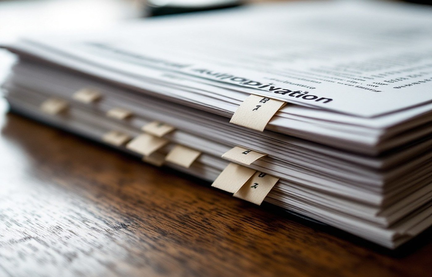 Federal appropriations documents marked with tabs