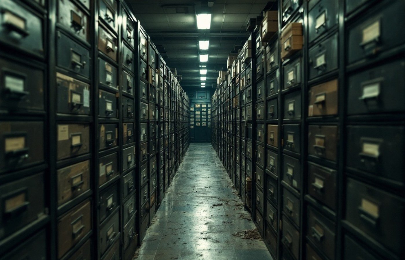 Paper records in a government archive